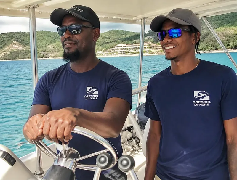 Captain & First Mate — included on every Vodka Shot fishing charter in Montego Bay, Jamaica