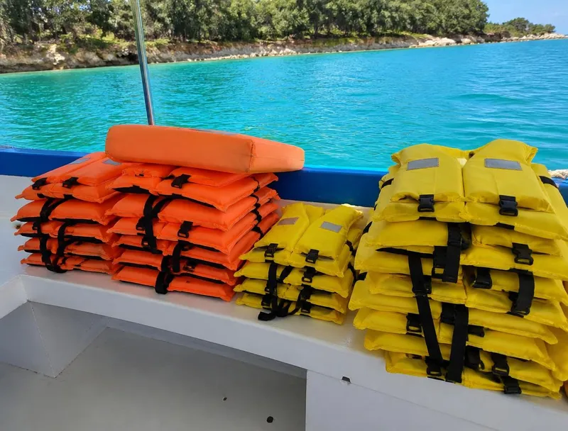 Life Jackets & Snorkel Gear — included on every Vodka Shot fishing charter in Montego Bay, Jamaica